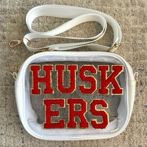 Clear crossbody stadium bag